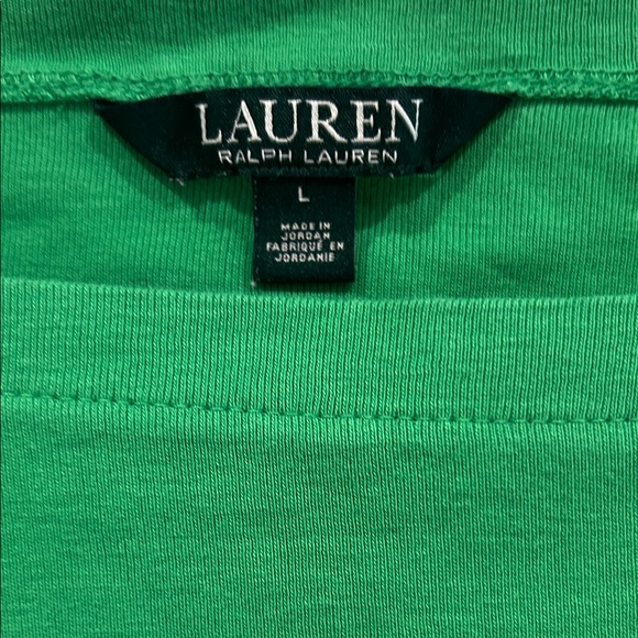 Lauren Ralph Lauren Vibrant Green Short Sleeve Top - Picture 2 of 4
